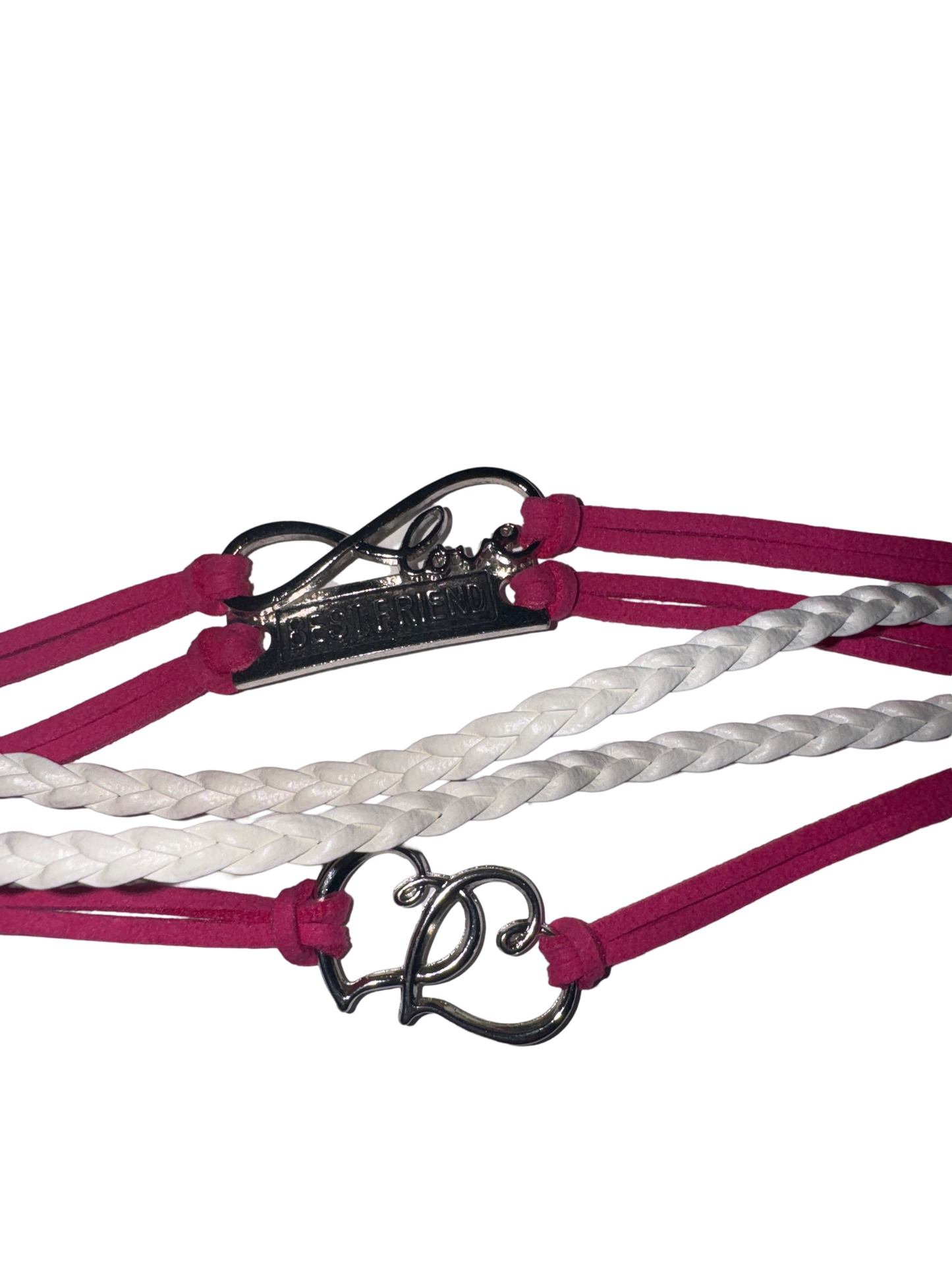 Bracelet Woven Collection - Best Friends Pink -BFF - Pink