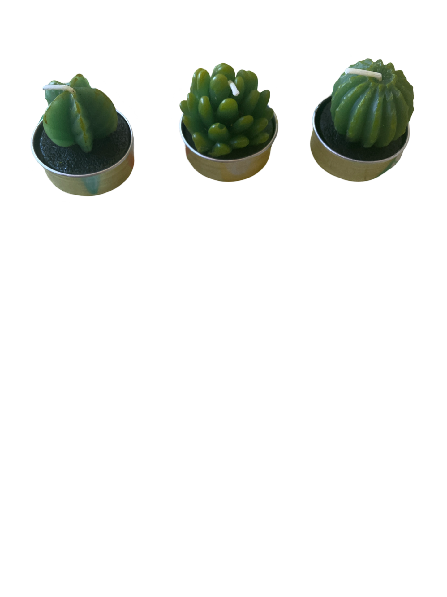 3 Mini Cactus Candles