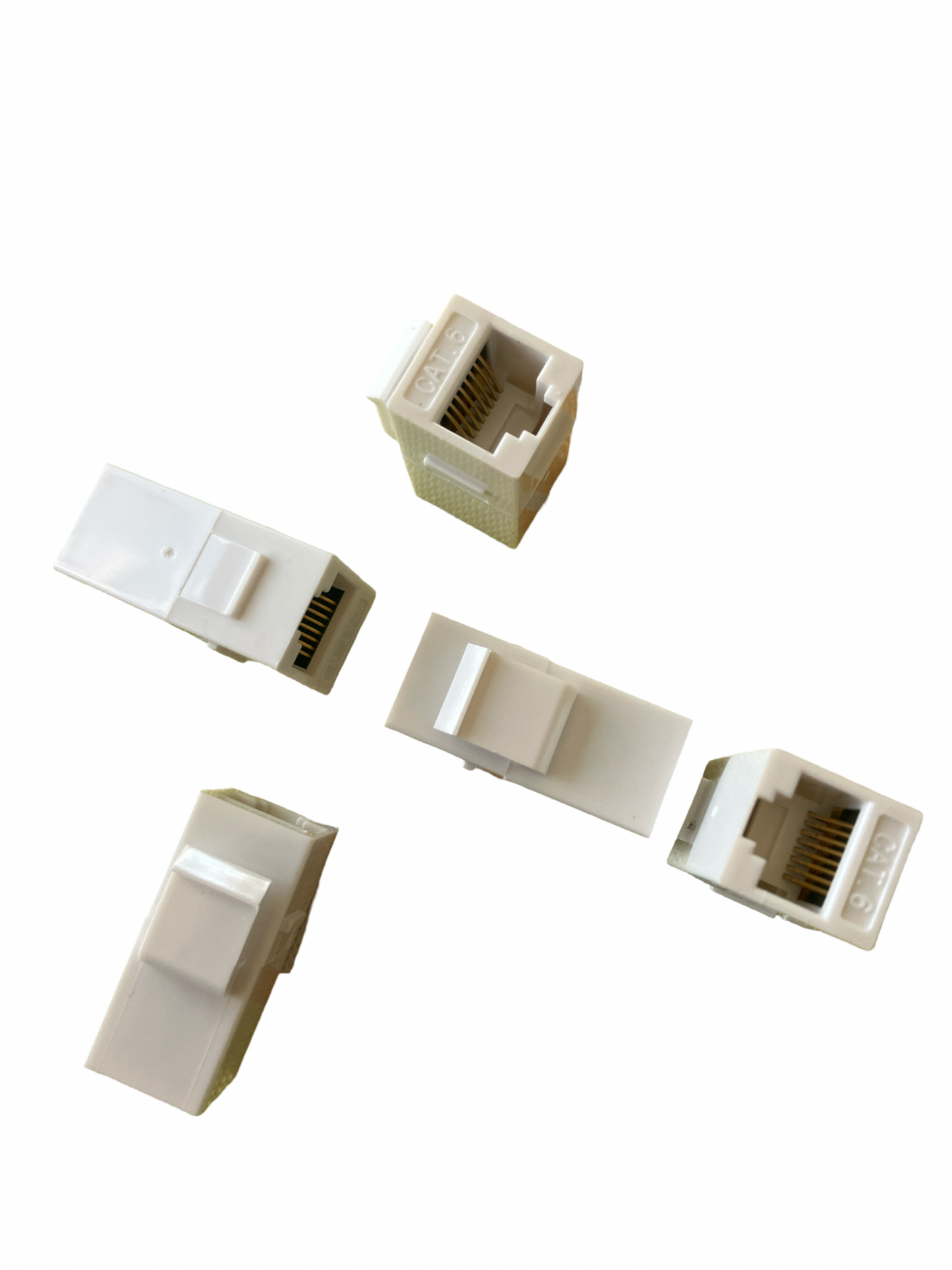 CAT 6 KEYSTONE JACK 5PK RJ45 (FEMALE TO FEMALE) UTP CAT6