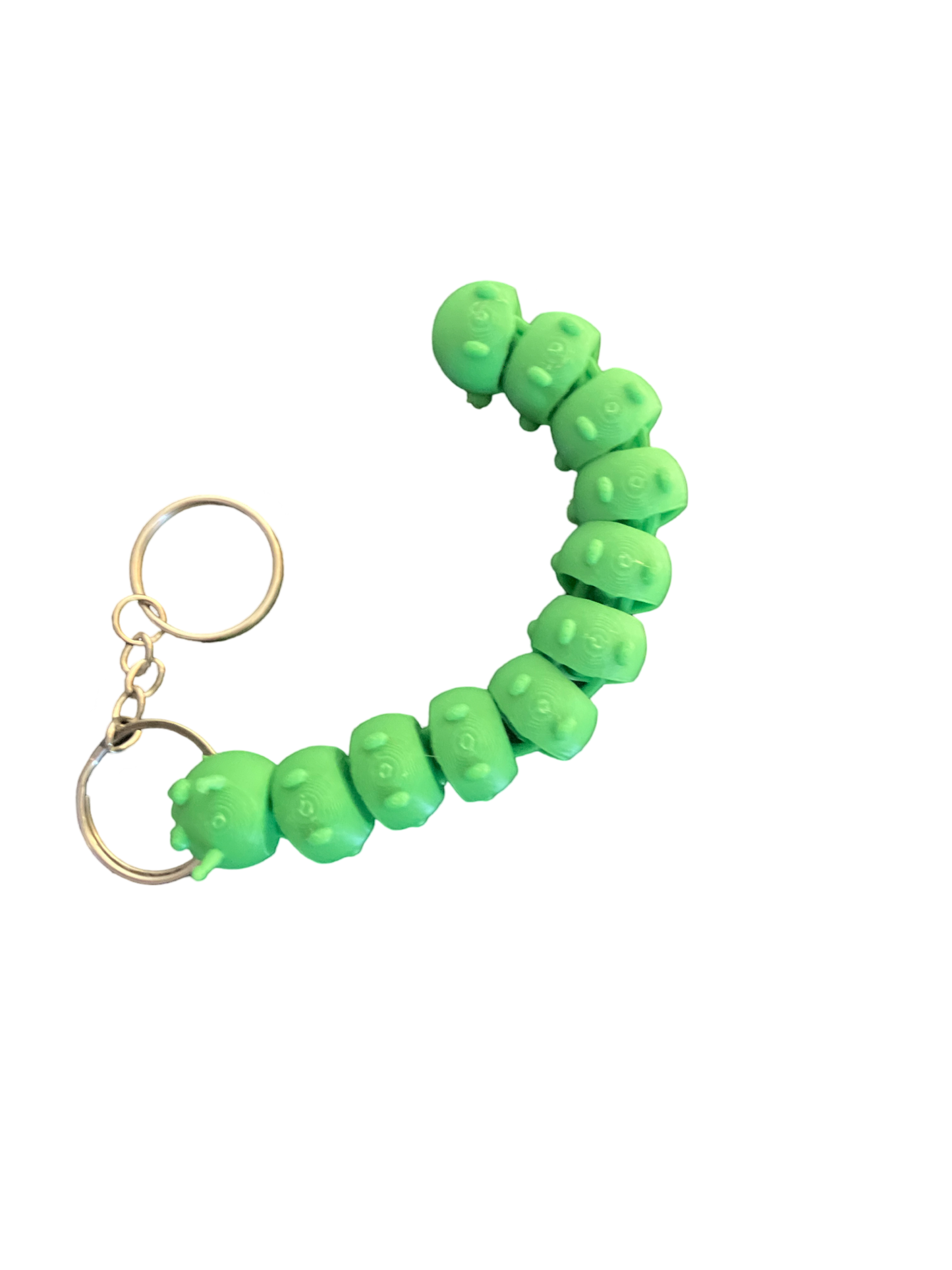 Articulated 3D Inch Worm Keychain