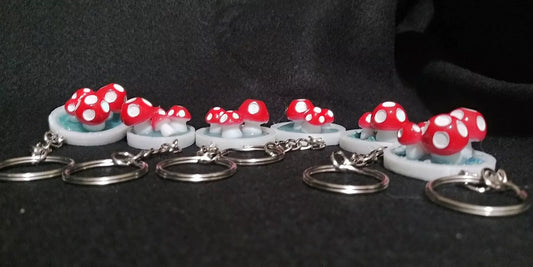 Mini Mushroom Key Chain